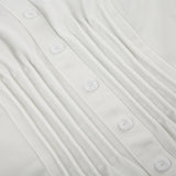 Square neck lace hem button zip-up cami mini dress