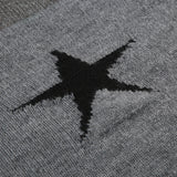 Long sleeve crewneck five-pointed star pattern top