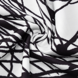 Robe midi tube dos nu à imprimé contrasté 