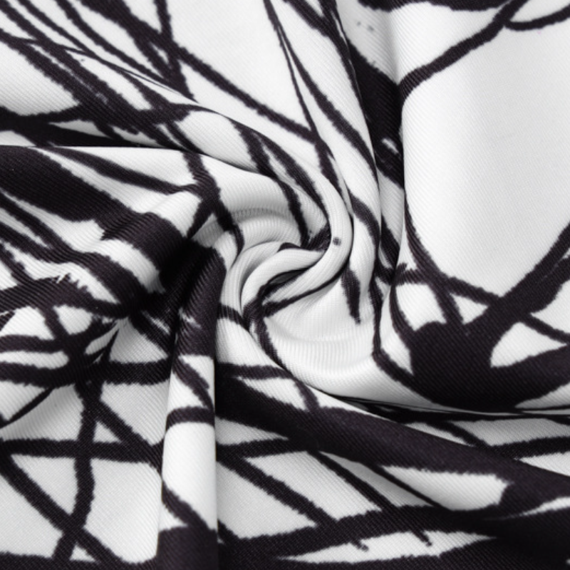 Robe midi tube dos nu à imprimé contrasté 