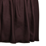 Robe mini froncée en satin à manches longues évasées et à volants 