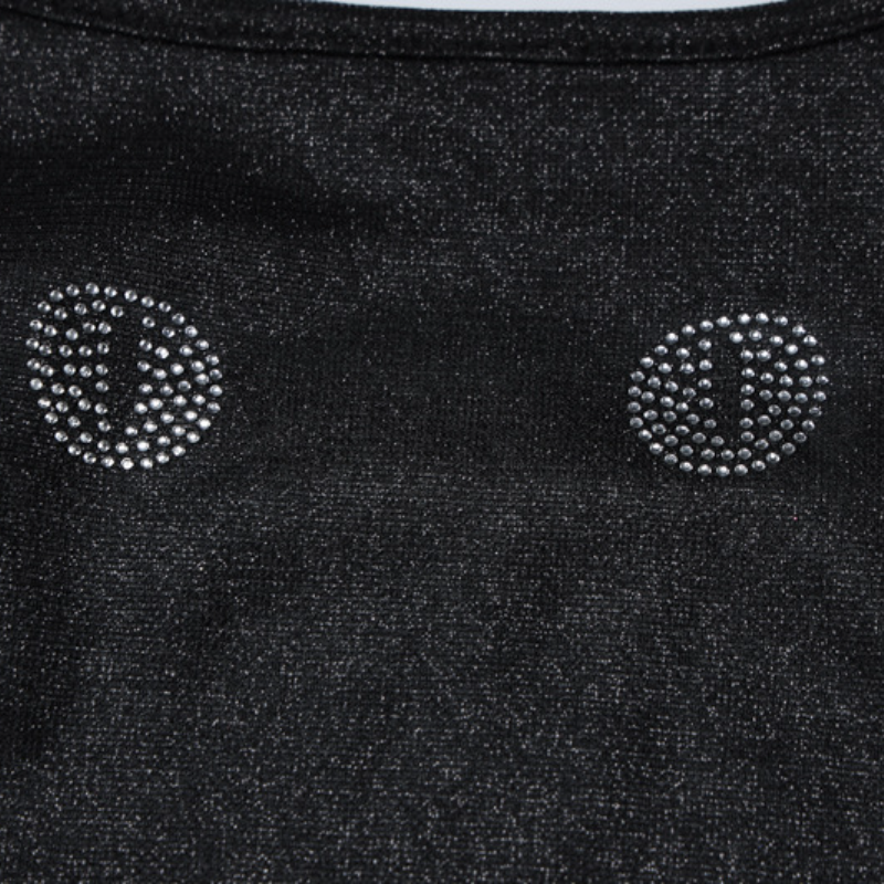 Mini-robe camisole dos nu à col en U et perles 