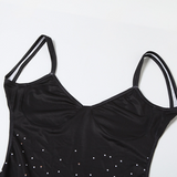 Robe longue camisole à imprimé fleuri et à pois froncés à col en V 