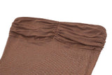 Mini-robe tube à volants en maille froncée et perles 