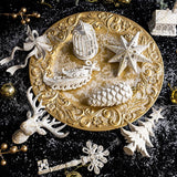 Décoration de sapin de Noël avec nœud blanc