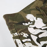Jean camouflage taille moyenne avec poches zippées 