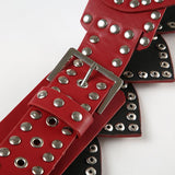 Ceinture réglable en cuir PU avec boucle en forme de cœur 