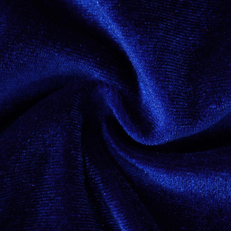Haut tube dos nu contrasté en velours perlé 