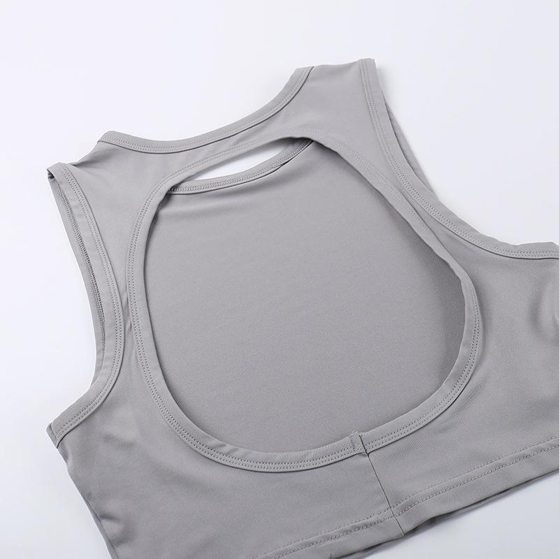 Conjunto de minifalda lisa con cuello redondo, fruncido y espalda descubierta 