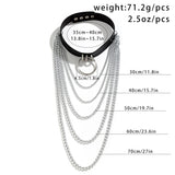 Metal chain cross decor choker necklace
