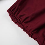 Ruched hollow out PU leather irregular mini skirt