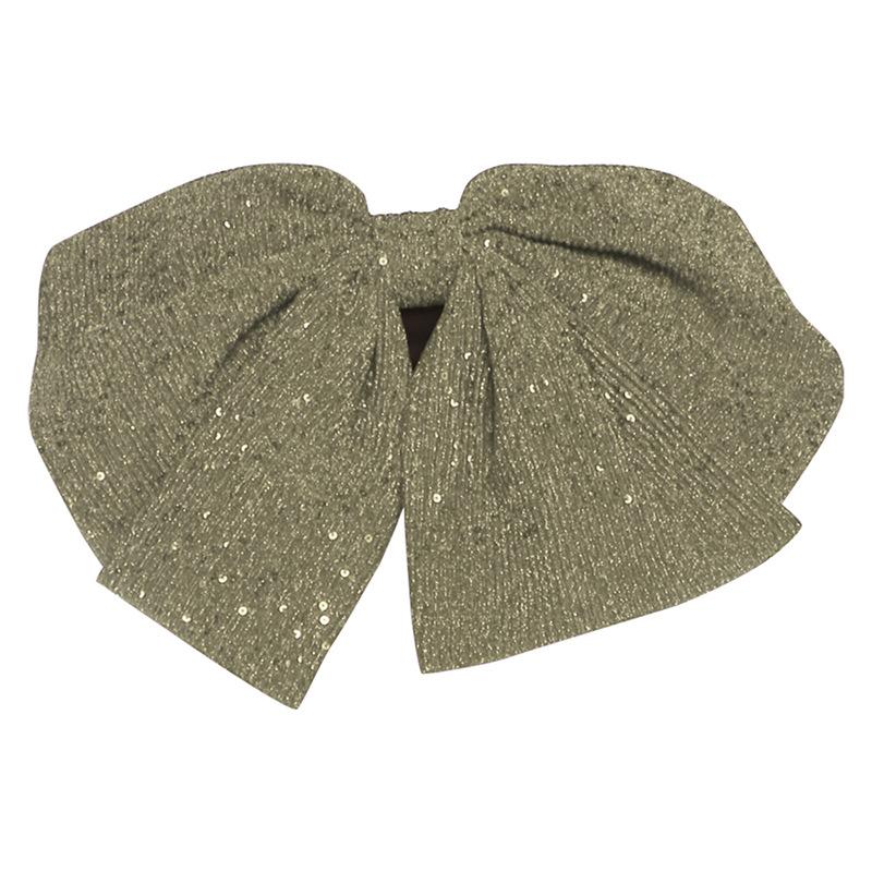 Haut tube contrasté à dos nu et paillettes avec nœud papillon 