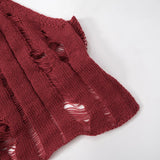 Conjunto de minifalda lisa con un solo hombro, con aberturas irregulares 