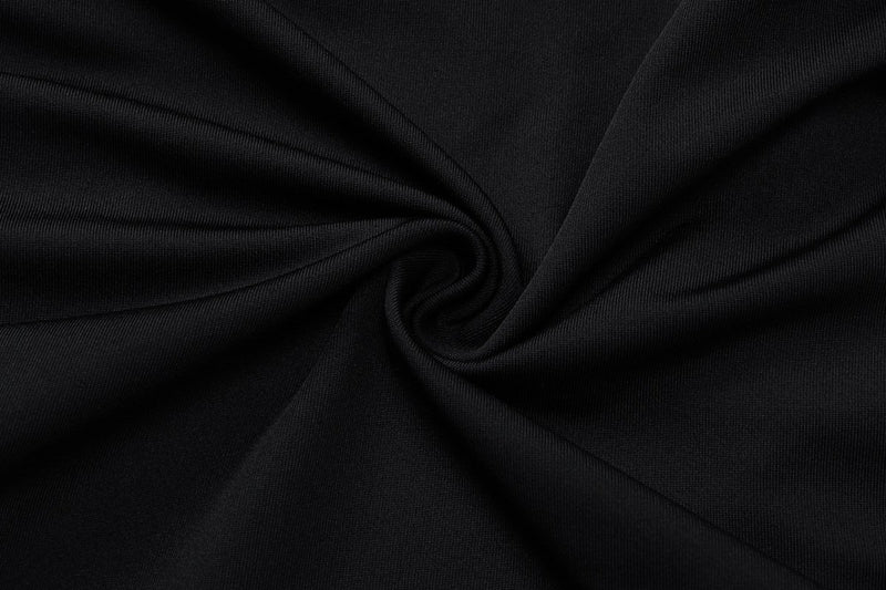 Robe longue ajourée à manches longues et épaules dénudées 