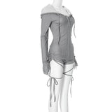 Button long sleeve gloves hoodie hollow out romper