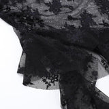 Mini-robe tube irrégulière avec appliques croisées en dentelle 