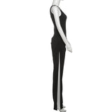 One shoulder hollow out high slit irregular maxi dress