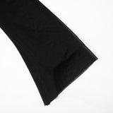 Vestido mini de manga larga con cuello redondo, lazo en la espalda y sin espalda 