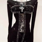 Haut à manches longues avec imprimé appliqué de perles 