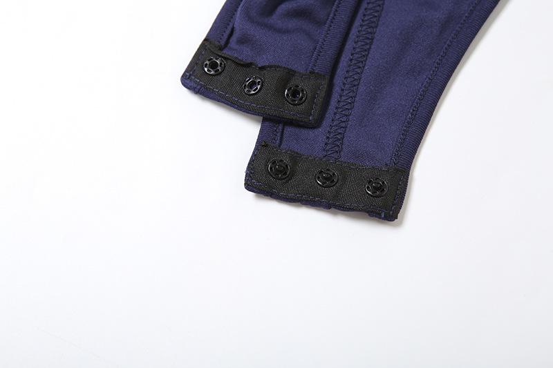 Conjunto de falda midi con cuello en V profundo fruncido y botones con lazo estilo halter 