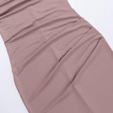 Ruched slit square neck solid cami maxi dress
