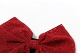 Haut tube contrasté à dos nu et paillettes avec nœud papillon 