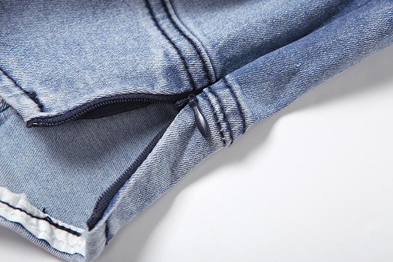 Camiseta sin mangas con cuello cuadrado y cremallera en denim 
