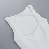 Zip-up ruched solid backless mini dress