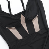 Mini-robe camisole dos nu en maille froncée 