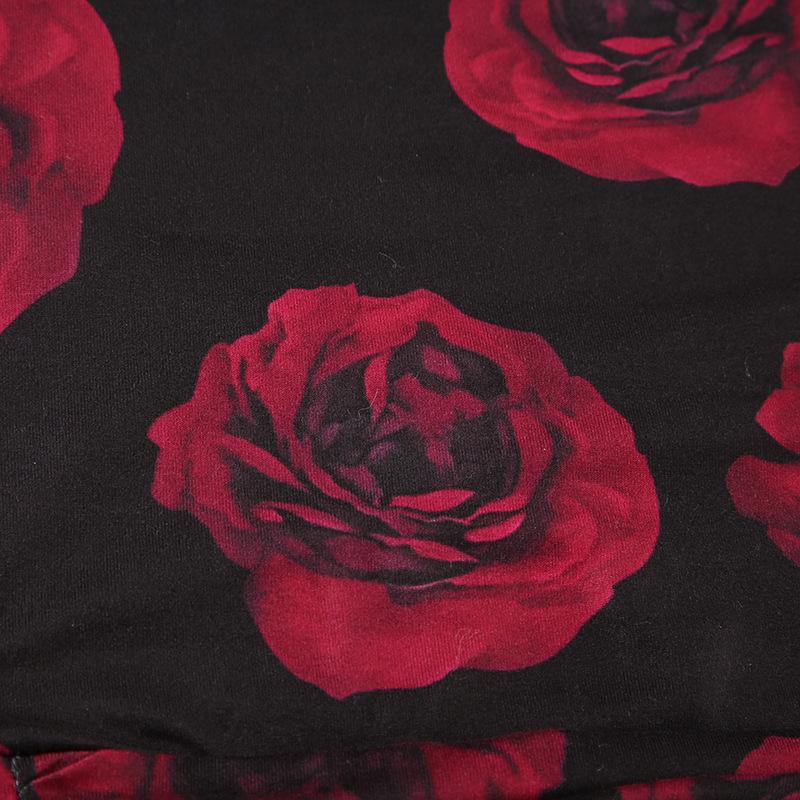 Mini-robe froncée à col en U et à imprimé floral 