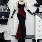 Robe midi dos nu à imprimé dentelle et col en U avec pompons 