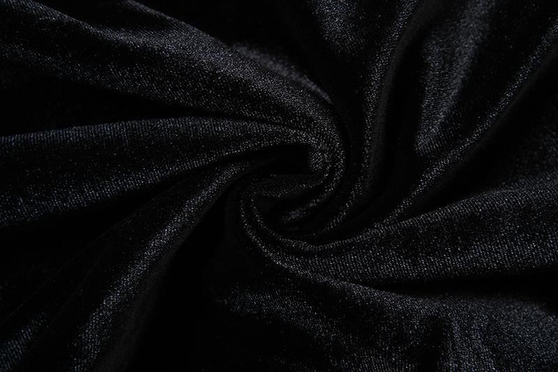 Robe longue tube à imprimé floral en maille de velours avec gants 