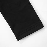 Top con volantes calados, cuello redondo y manga larga fruncida 