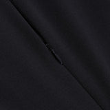 Long sleeve crewneck button applique zip-up midi dress