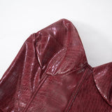 Zip-up PU leather sweetheart neck tube mini dress