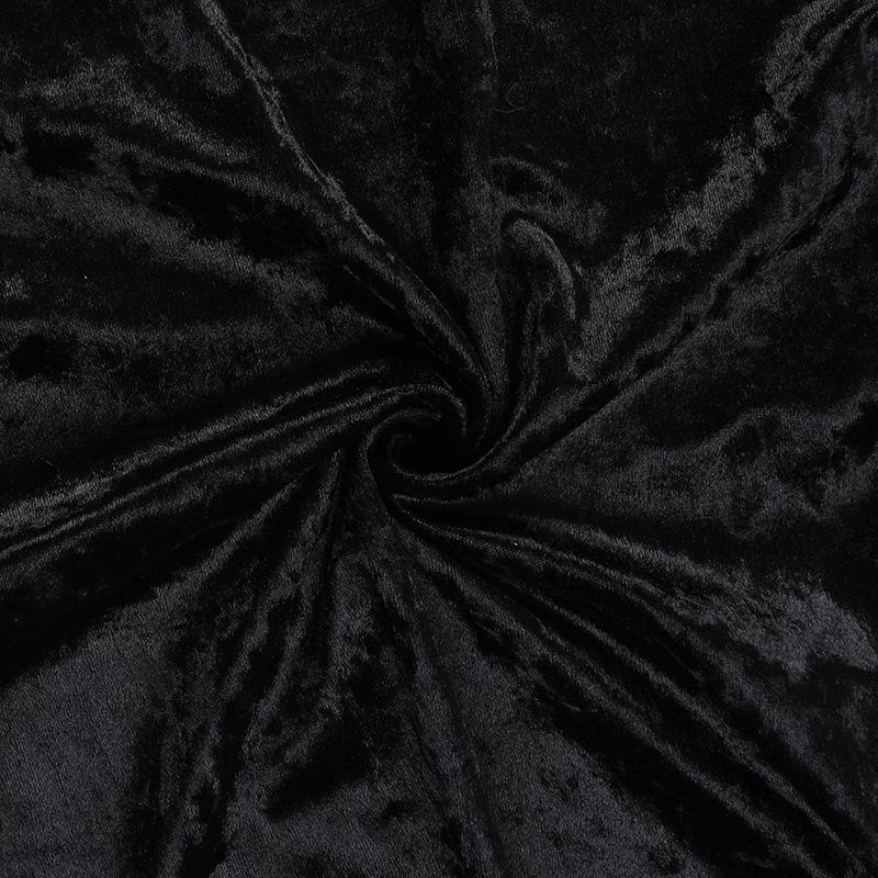 Vestido largo de terciopelo con escote cuadrado cruzado y dobladillo de encaje 