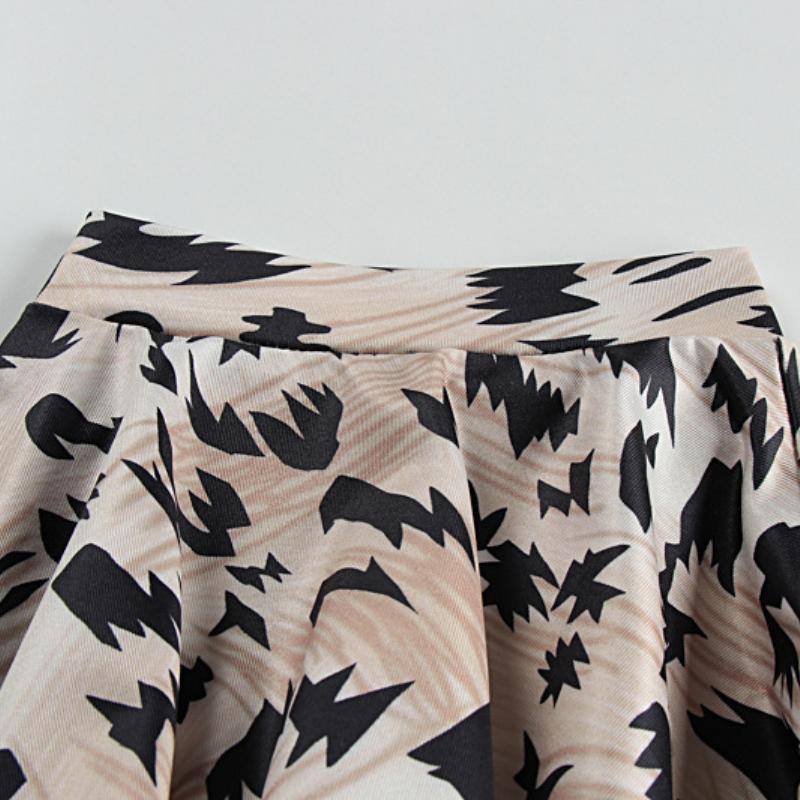 Long sleeve crewneck print backless mini dress