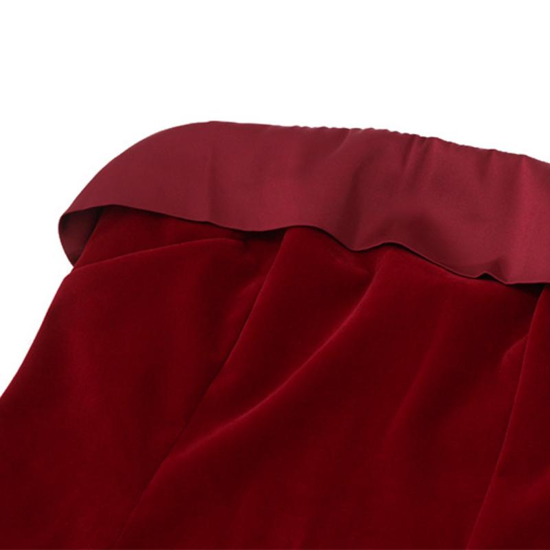 Mini-robe tube unie en velours avec fente zippée et dos nu 