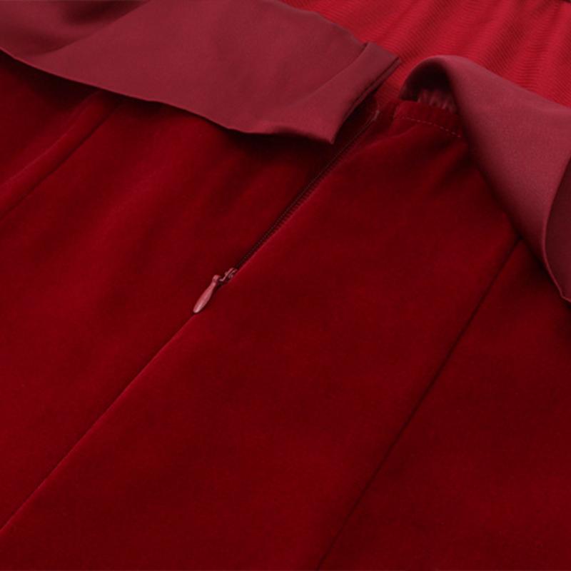 Mini-robe tube unie en velours avec fente zippée et dos nu 