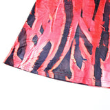 Robe longue à imprimé dégradé avec col bénitier et anneau en O 
