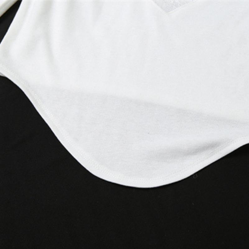 Long sleeve crewneck hollow out lace ribbed top