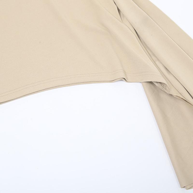 Irregular A line solid mini skirt