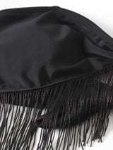 Traje de baño de 3 piezas con lazo autoajustable de malla halter sólida 